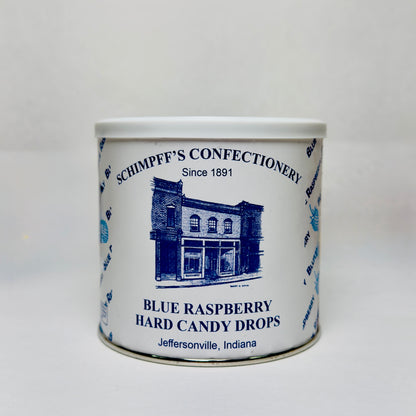 Schimpff's Sour Blue Raspberry Drops Can