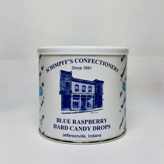 Schimpff's Sour Blue Raspberry Drops Can
